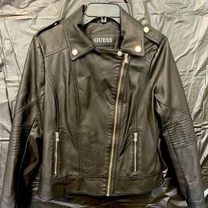 Guess faux leather motor jacket, never used.